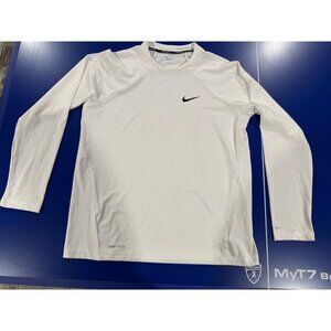 Nike Men's Long Sleeve Hydroguard Swim Shirt Rashguard White -LG